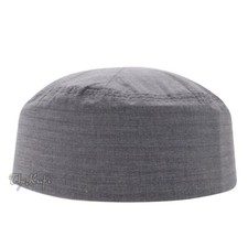 Muslim Turkish Simple Plain Faded Gray Fabric 3-inch Kufi Topi MUSLIM PRAYER Hat