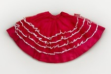 Vintage WOLFF FORDING CO Petticoat Petti Skirt Girl O/S Red Tulle Ruffle Tiered