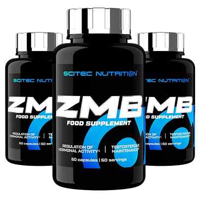 SCITEC ZMB - 60-180 Capsules - Testo Booster - Sleeping Recovery Magnesium Zinc
