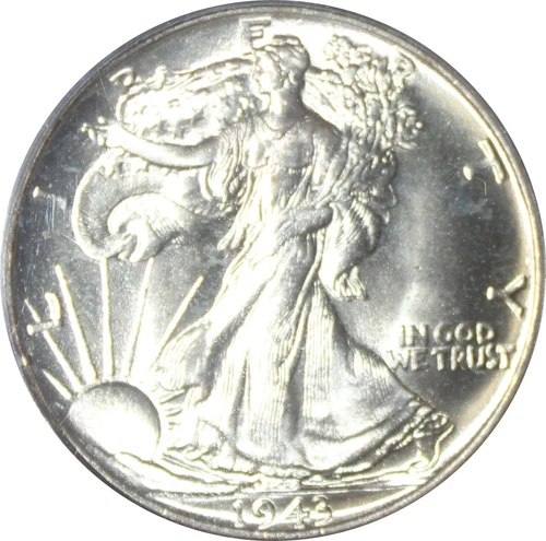 1943 MS66 Walking Liberty Half Dollar, PCGS 21584940
