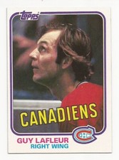 1981-82 Topps Hockey Montreal Canadiens Guy Lafleur Card #19