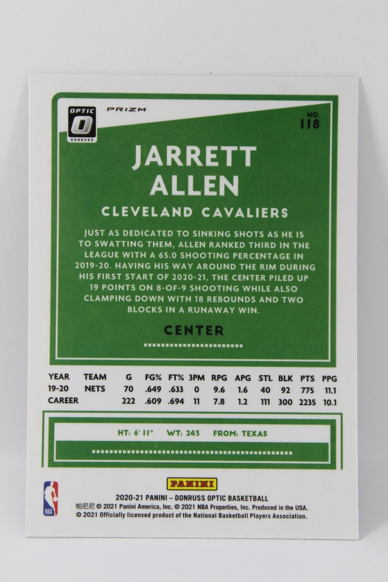 Jarrett Allen 2020-21 Optic Fanatics Silver Wave Prizm