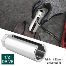 7/8'' 22mm O2 Oxygen Sensor Socket Wrench 1/2" Driver Offset Remover Socket Tool