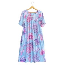 Anthony Richards Muumuu Floral House Dress Nightgown Caftan Pockets Size M