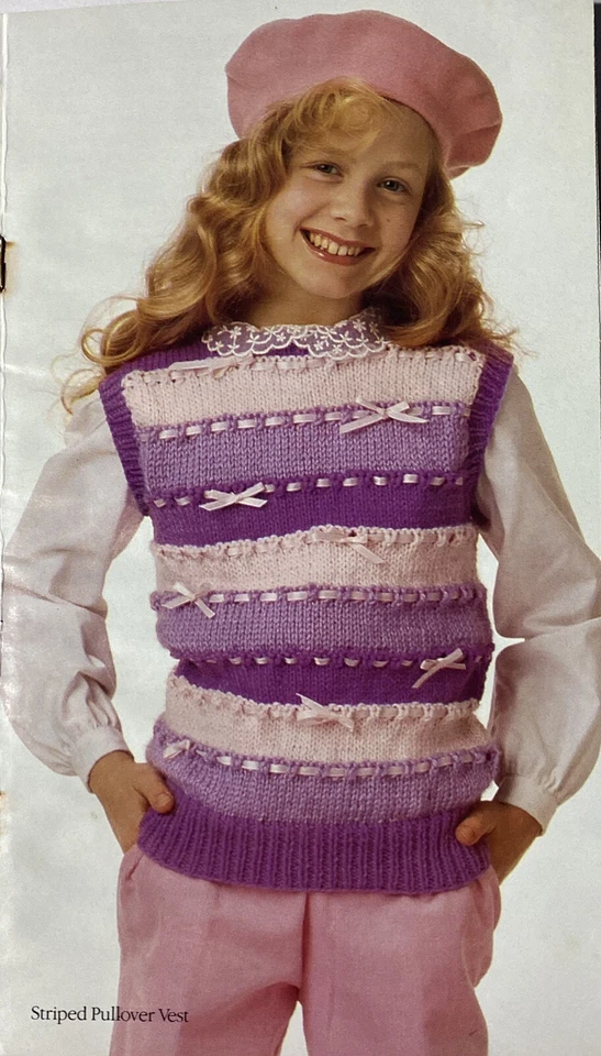 VTG 1987 -Simplicity Knitting With Style, Ribbon Trimmed Sweaters To Knit #0425 - Image 4 of 4
