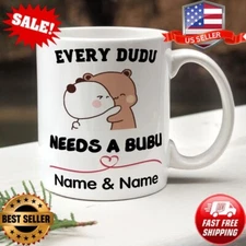 Every Dudu Needs A Bubu Personalised Mug - Peach Goma Animation Gift Idea - Cute