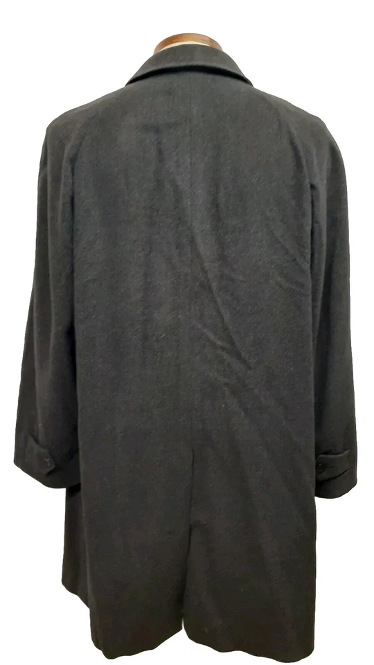 Abrigo BELVEST US 44 EU 54 R Para Hombres Lana Cachemira Sobre Abrigo Gris Botón Foto 4 de 4