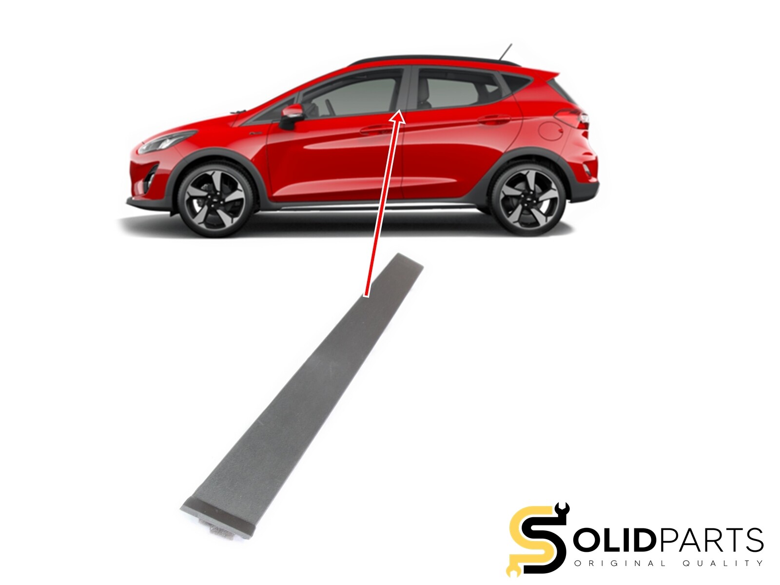Original S-P Trim Strip Vehicle Door B-Pillar Front Left 1473674 Ford Fiesta 5