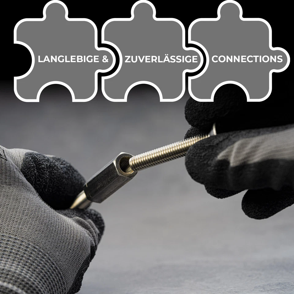 Gewindemuffe M6 M8 M10 Sechskant Edelstahl V2A Verbindungsmuttern - Bild 4 von 4