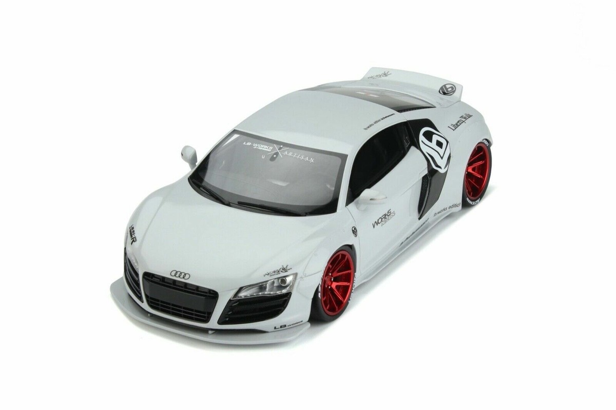 1/18 Audi R8 Liberty Walk LB Works 2019 Glacier White Resin by GT