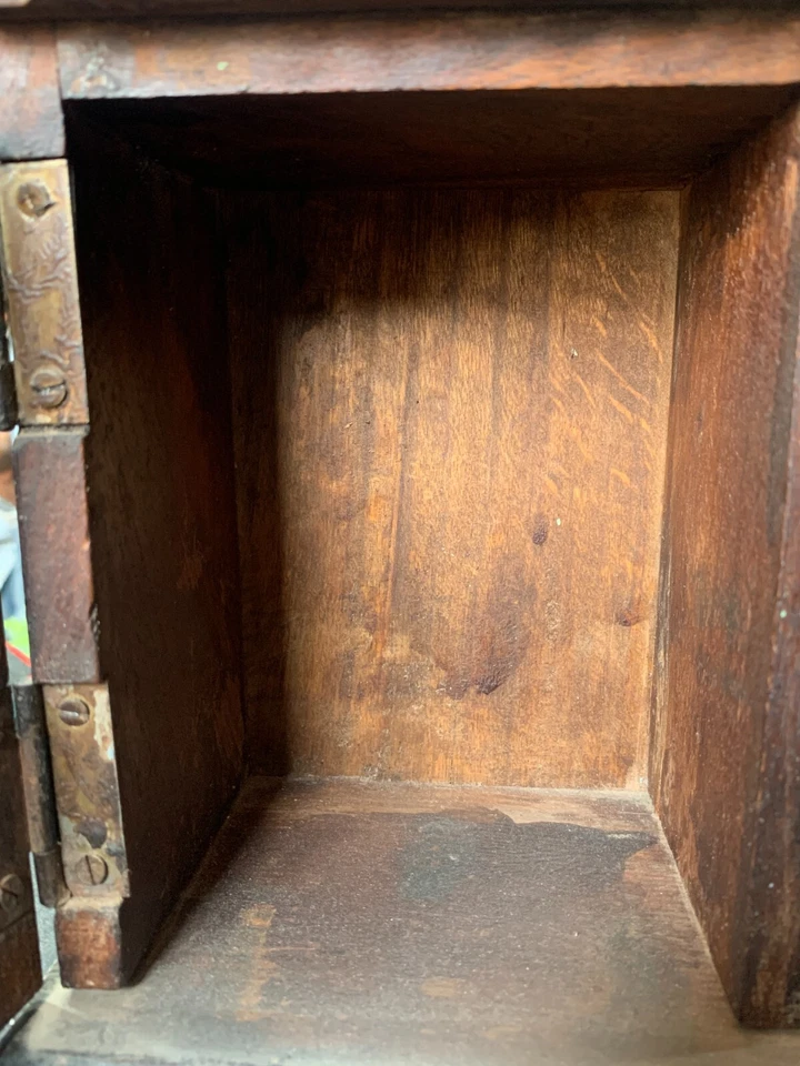 19 世纪老式老式老式手工木制闹钟表壳时钟盒收藏品 — 第 4/4 张图片