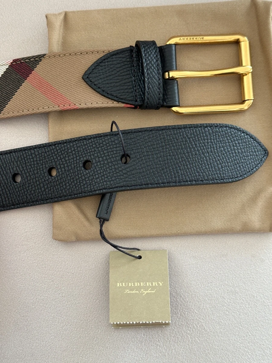 Burberry Check and Leather Belt