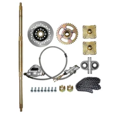 Drift Trike Go Kart 32" Rear Live Axle Kit Brake Assembly Sprocket Wheel Hub ATV
