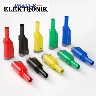 Cleqee P3005 Stapelbarer, sicherer 4-mm-Bananenstecker 2 / 5 Farbig