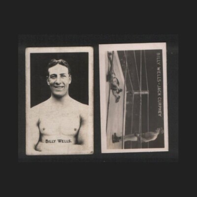 2 Old Trade Cigarette cards Boxing Boxers 1922 Billy Wells and Jack Curphey