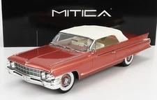 Mitica CADILLAC ELDORADO BIARRITZ CONVERTIBLE CLOSED 1962 PINK METALLIC  1/18