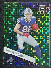 2023 Panini Donruss Elite Dalton Kincaid Rookie RC Green Disco Parallel (1i)🏈