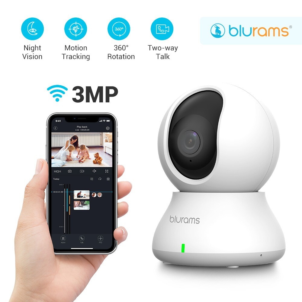 Blurams 2K Indoor Security Camera Pet Baby Child Monitor CCTV Night Vision FHD-image