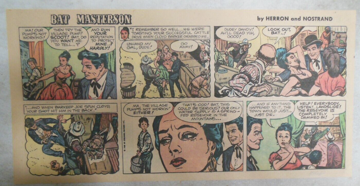 Bat Masterson Sunday by Herron and Nostrand from 1/24/1960 Size