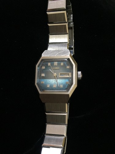 1975 Seiko Hi-Beat Automatic 2206-3070 17J Blue Faced Ladies Day Date Watch  | eBay
