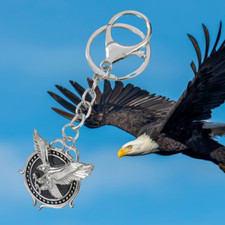 Schlüsselanhänger Alcantara Top Geschenk Werbeartikel Adler Schlüsselanhänger