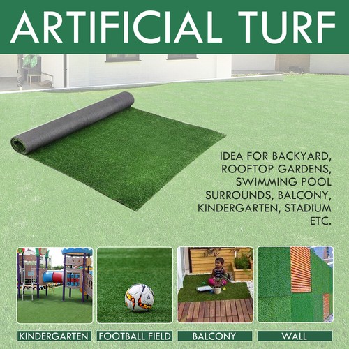 2x5M Synthetic Turf Artificial Grass Green Plastic Fake Plant Lawn Mat Flooring - Picture 8 of 12