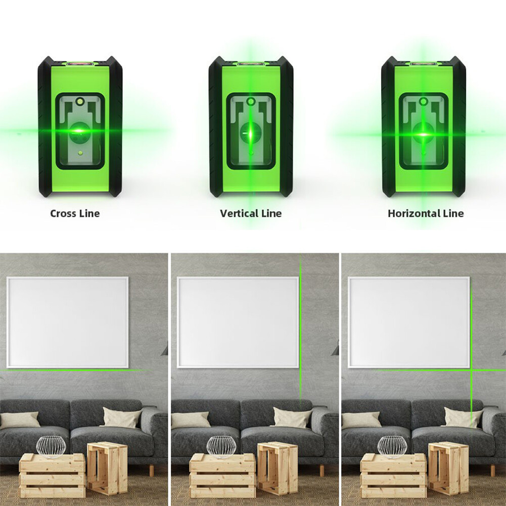 2 Lines Green Laser Level Self-leveling Laser Horizontal Vertical Leveling Tool