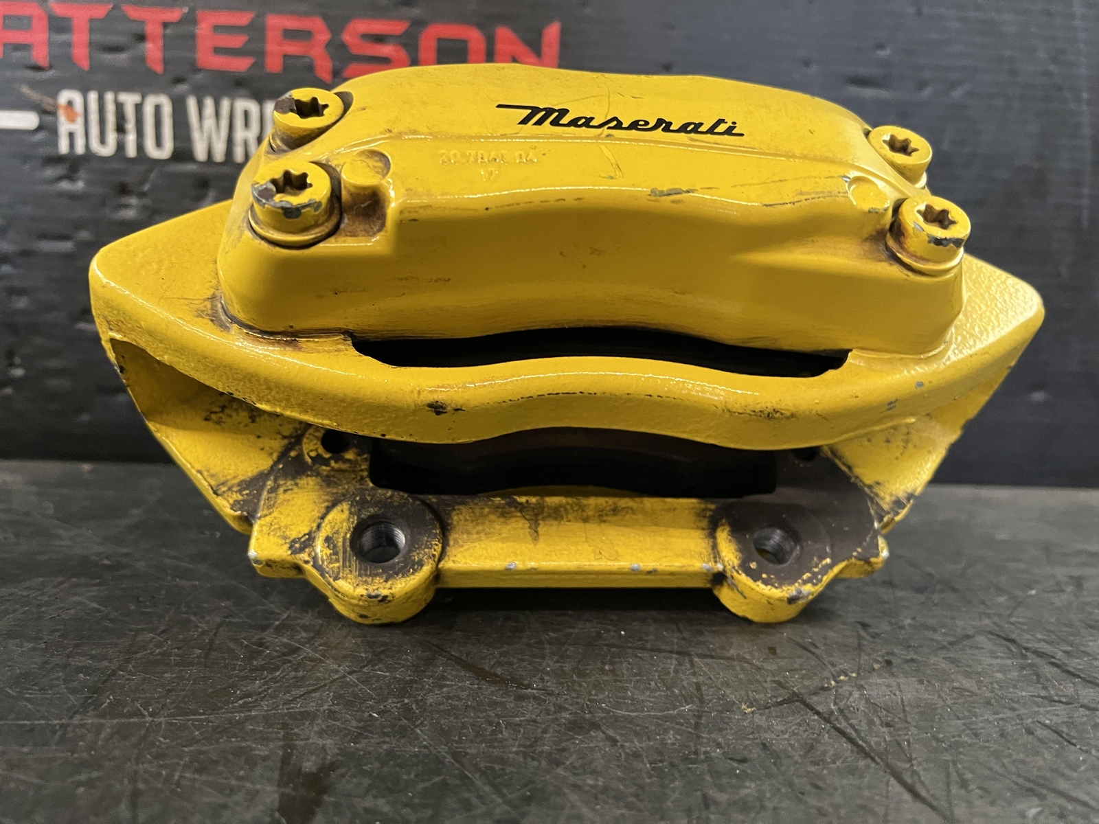 08-16 MASERATI GRANTURISMO FRONT REAR LEFT RIGHT YELLOW BRAKE CALIPERS 20833300