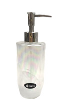 NEW SIMPLE CHOICE WHITE CLOUD RAINBOW,PRISM GLASS SOAP, LOTION DISPENSER