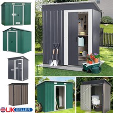 Metal Garden Shed 3X5FT 4X6FT 4X8FT Pent Roof Outdoor Tools Box Storage House