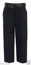 Boy Dress Pants Flat Front With Belt Black White Navy Khaki Toddler Size 2T -20