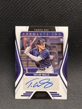 2022 ABSOLUTE BASEBALL TAYLOR WALLS ABSOLUTE INK AUTO 37/99 TAMBA BAY RAYS