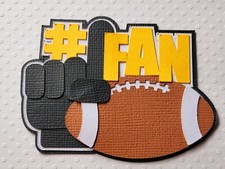 Football 1 FAN Black Title. Scrapbook, Card Making Paper Piecing