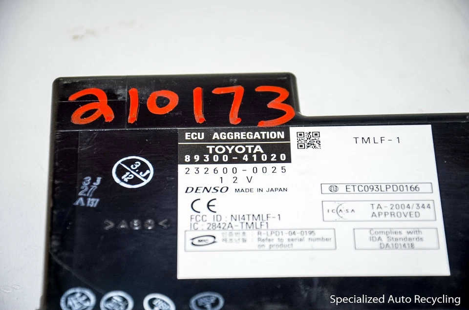 2005-2010 TOYOTA AVALON ECM AGGREGATION NETWORK GATEWAY MODULE OEM - Image 2 of 4