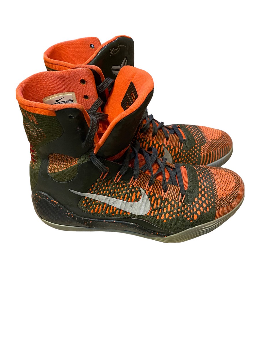 Nike Kobe IX 9 Elite Strategy 630847-303 Sequoia/Green/Silver Sz 8