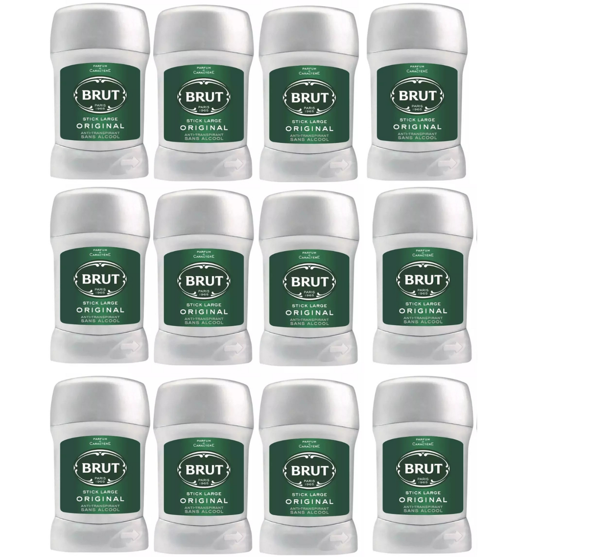 12 x 50ml Brut Men's Large Original Stick Anti-Perspirant