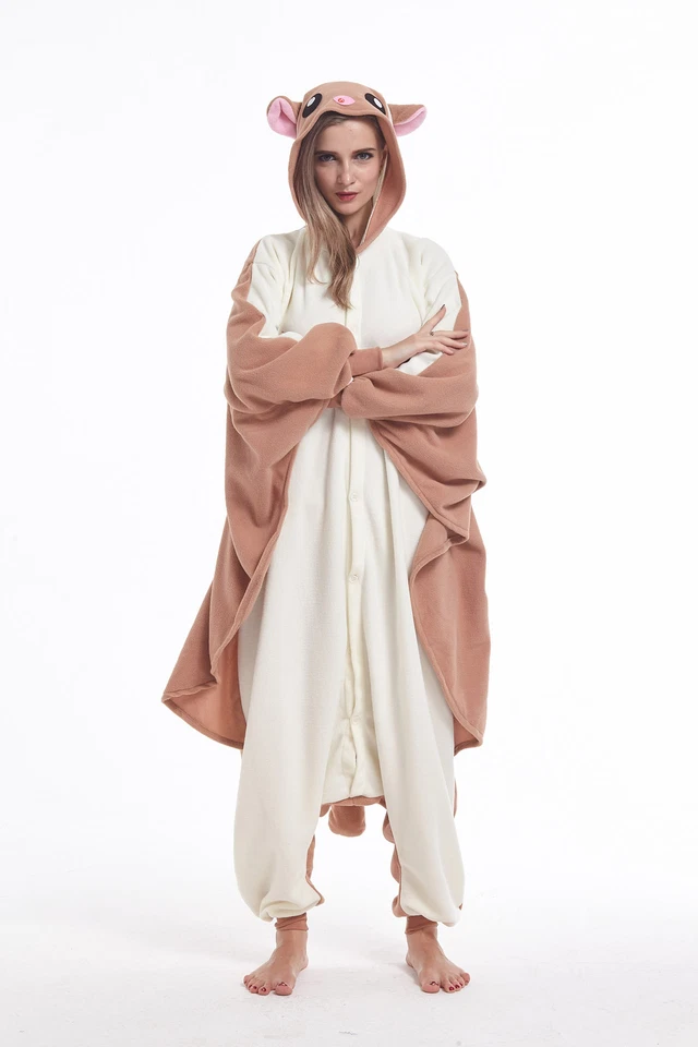 男女成人圣诞飞松鼠睡眠服 Kigurumi Onesie0 Cosplay — 第 2/4 张图片