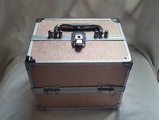 Caboodles Train Case Keys X2 Pink 4 Tray Makeup Cosmetic 8  x7  x6  