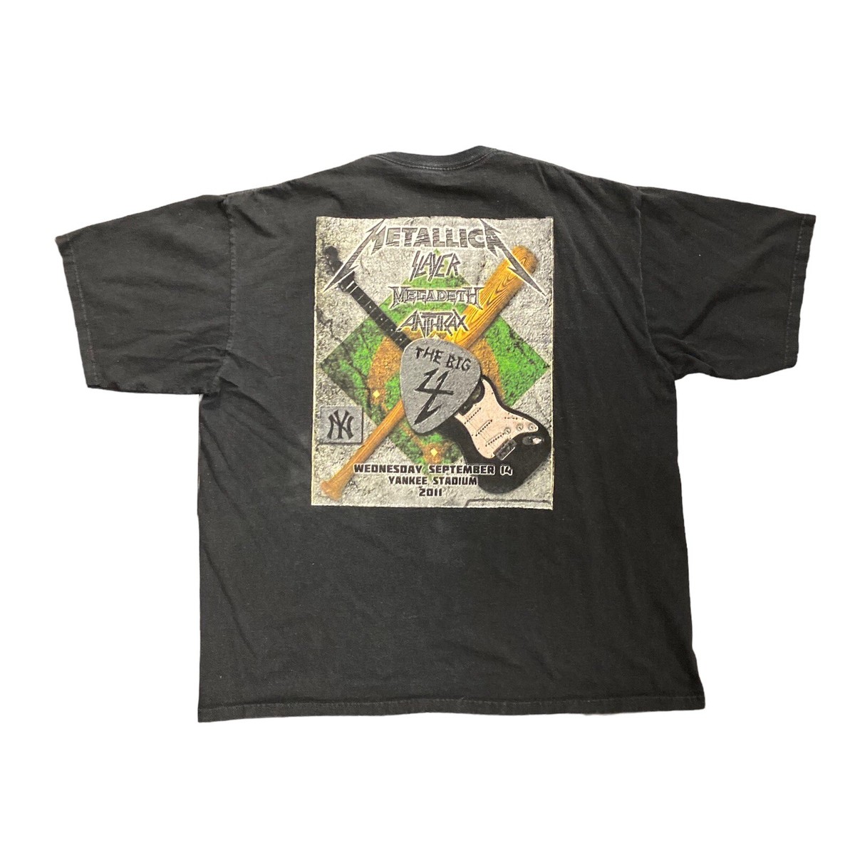 BIG 4 CONCERT TOUR SHIRT METALLICA MEGADETH SLAYER ANTHRAX YANKEE