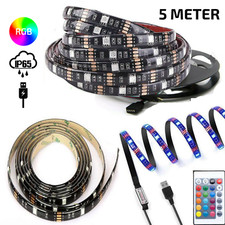 LED Strip Light USB 1-5M 5050 RGB Colour Changing Tape for Cabinet TV