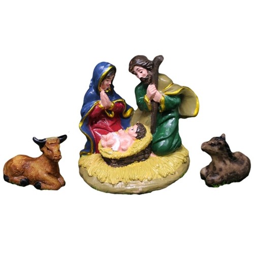 Meaningful Holy Crib Figurine Resin Catholic Religious Christmas