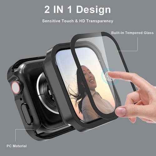 Screen Protector 40/41/45/49mm Cover For Apple Watch Ultra Series 8 7 6 SE Case - Picture 2 of 21
