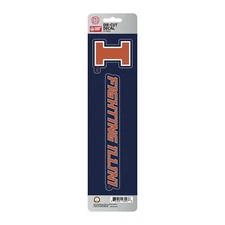 FANMATS 32852 University of Illinois Team Slogan Decal