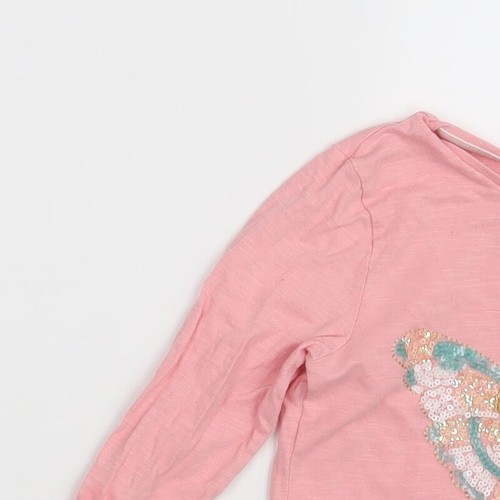 F&F Girls Pink Cotton blend T-Shirt Size 8-9 Years - erfly - Picture 8 of 12
