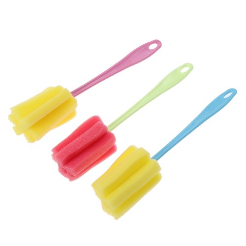 3 Pcs sponge bottle cleaner Two-Color Bottle Cup Cleaning Brush for Kitchenware - Picture 5 of 12