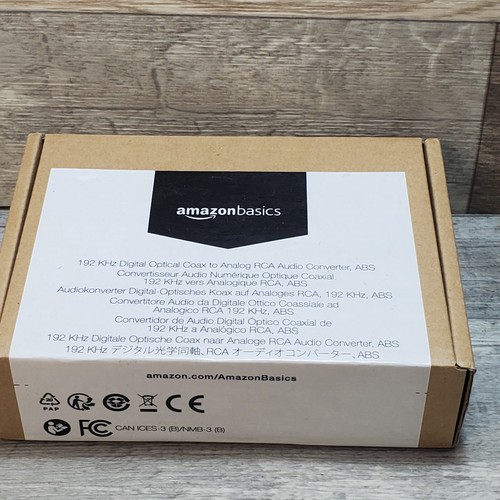 Amazon Basics 192 Khz Digital Optical Coax to Analog RCA Audio Converter SEALED! - Bild 1 von 4