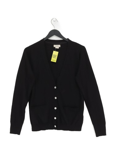 FatFace Damen Strickjacke UK 12 schwarz Polyester mit Nylon, Wolle V-Ausschnitt Cardigan - Bild 1 von 5