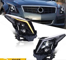 Prpjector LED Headlights for Cadillac ATS Halogen Replacement DRL 2013-2019 