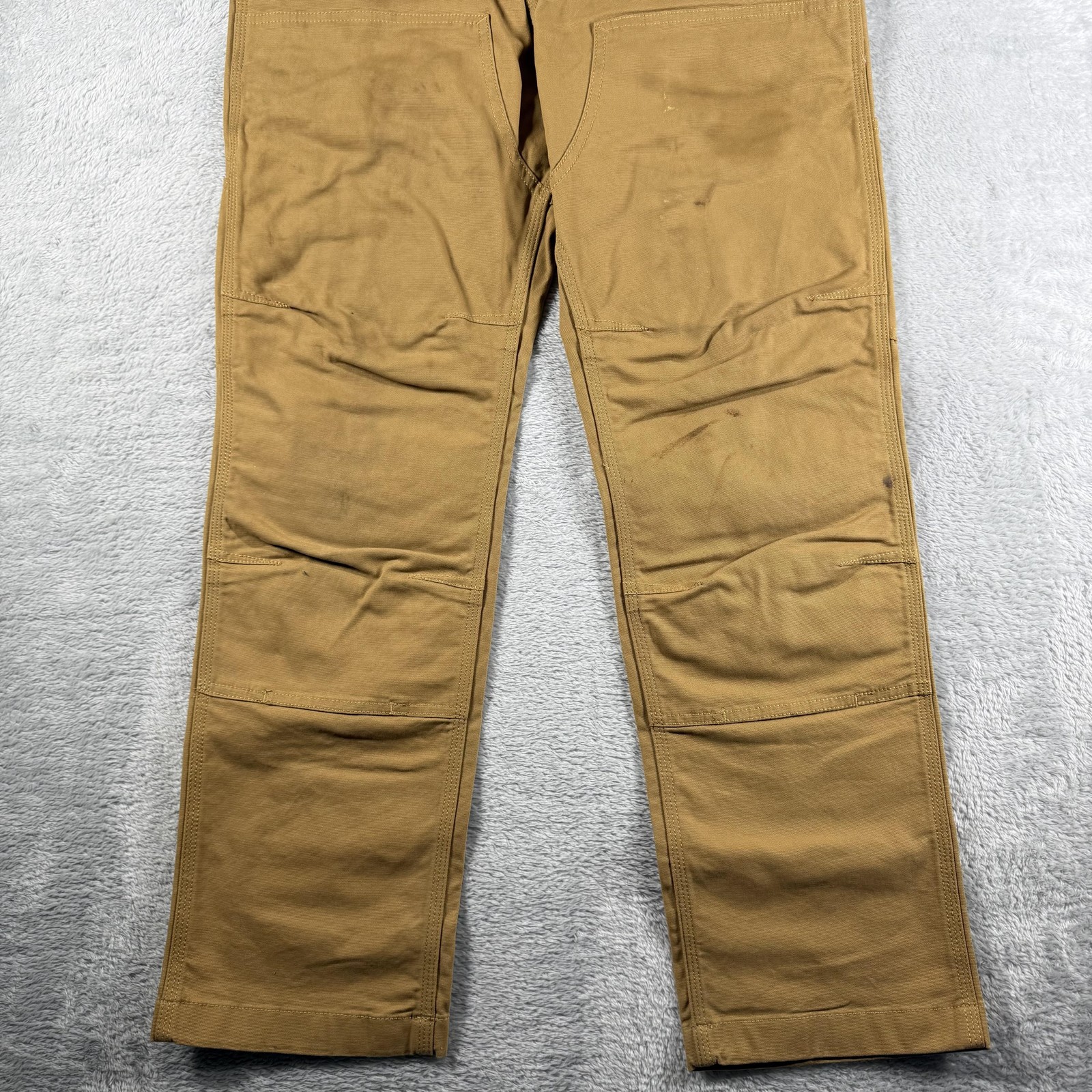 Carhartt Pants Mens 30x30 Brown Rugged Flex Relaxed Fit Canvas Double Knee Work thumbnail 3