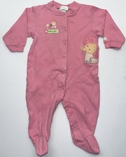 Vintage Carters Footed Sleeper Size 6-9 Months Pink Button Up